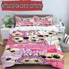 3pcs Duvet Cover Set (1*Duvet Cover + 2*Pillowcase, Without Core), Custom Name Labubu Pattern Bedding Set, Home Bedroom Decor Gift
