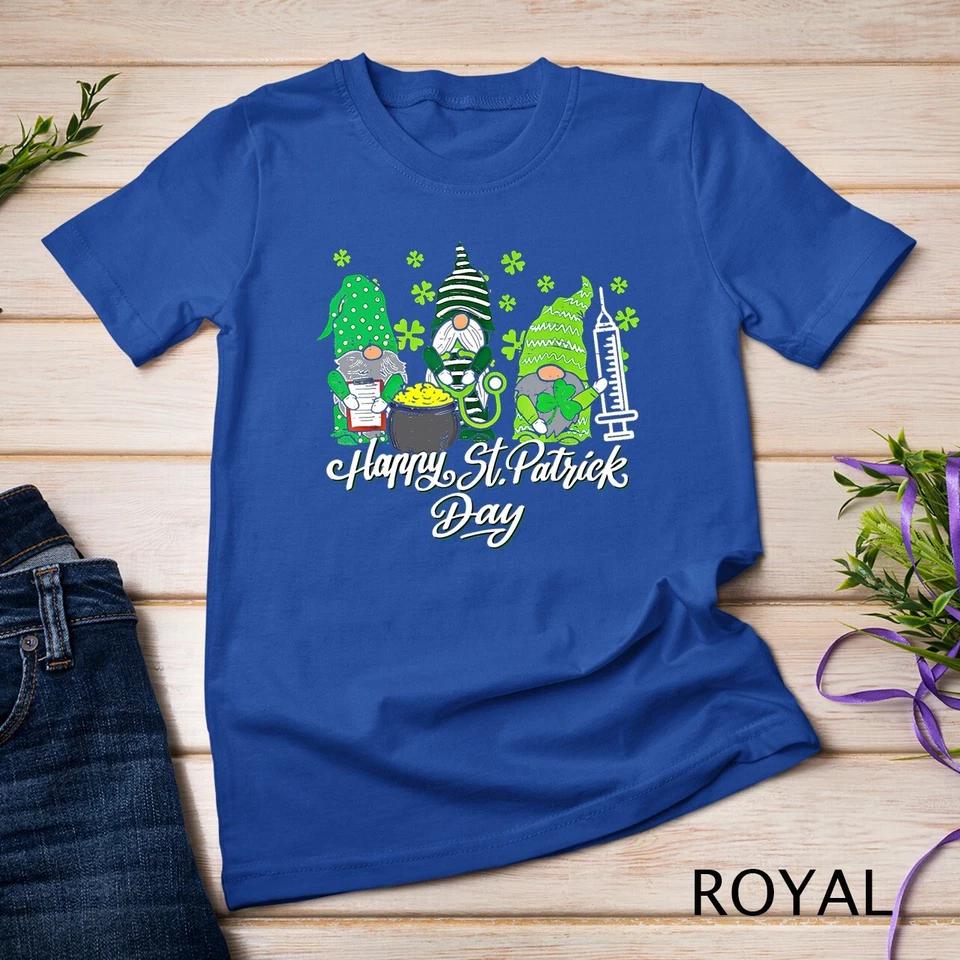 Gnome Nurses Saint Pattys Scrub Nurse St Patricks Day Women Unisex T-shirt 9 S