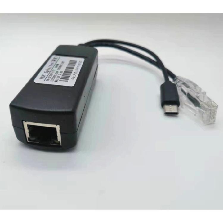 Durable Gigabit PoE Splitter for Camera PoE Separator 15cm Cable Length