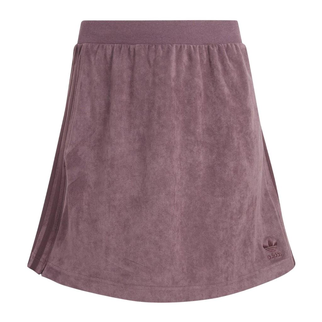adidas Womens/Ladies Originals 3 Stripes Velour Regular Mini Skirt