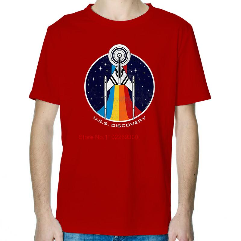 

Discovery Retro Graphic T Shirts Hombre Science Fiction Series Fashion Unisex Cotton Short Sleeve TShirts Mens Print T Shirt S