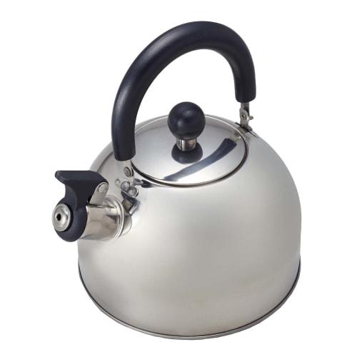Pearl Metal Whistling Kettle, 2.3L, Induction Compatible, Stainless Steel, Novel H-1391
