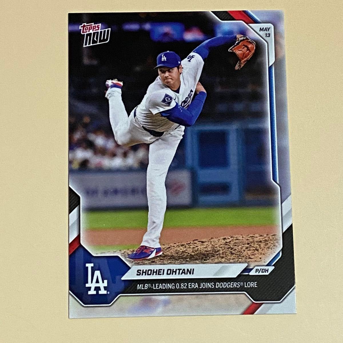 Used Topps NOW Shohei Otani Dodgers MLB-LEADING 0.82 ERA Trading Card