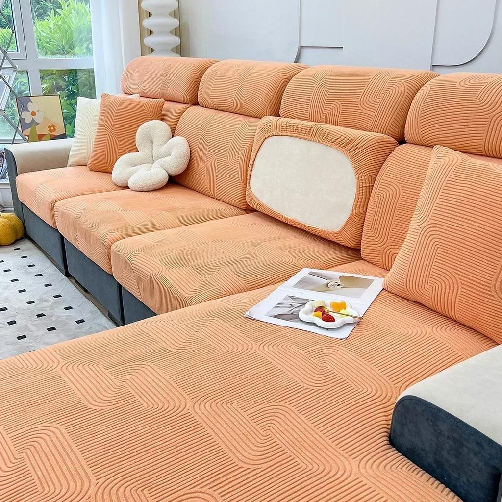 1Pc Jacquard Sofa Seat Covers Stretch Sofa Couch Cover For Living Room Sofa Cushion Cover Protector Removable Washable Slipcover