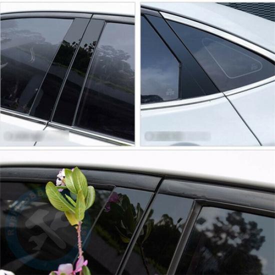 Decal Cover Pillar Posts 6pcs Door Trim Window Trim Fit For Acura TSX 2009-2014