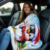 1pc Cute Penguin Christmas Hat Scarf Snowman Tree Flannel Blanket Holiday Gift for Kids Soft Cozy Winter Blanket