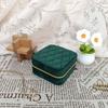 Portable Velvet Jewelry Box Zipper Closure Velvet Jewelry Organizer Travel Jewelry Box Ring Earrings Necklace Organizer