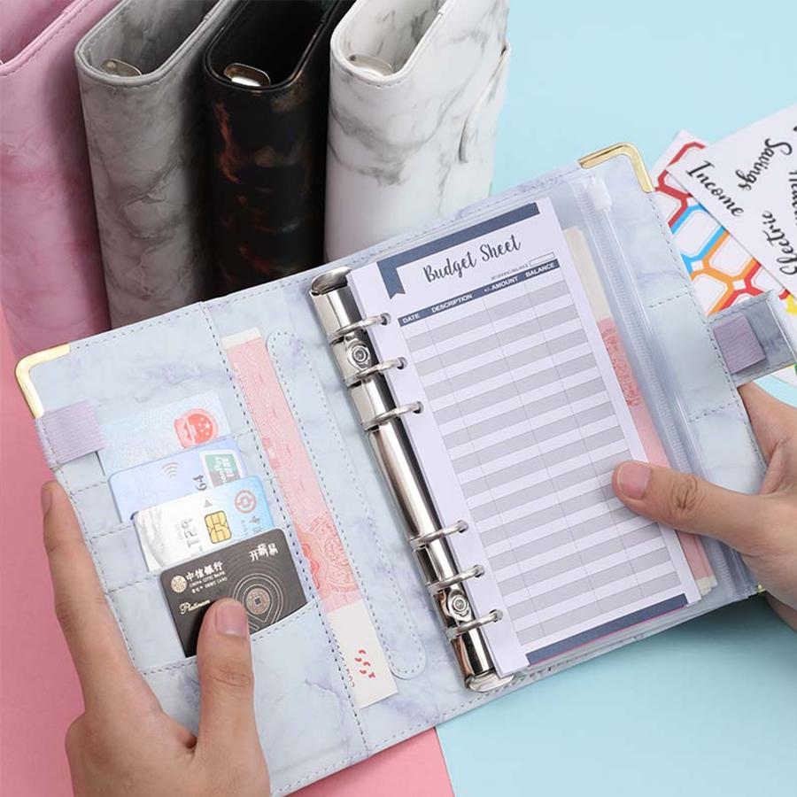 A6 Multi colored Loose leaf Notebook, Detachable Savings Book, Popular for School Students' Learning and Education