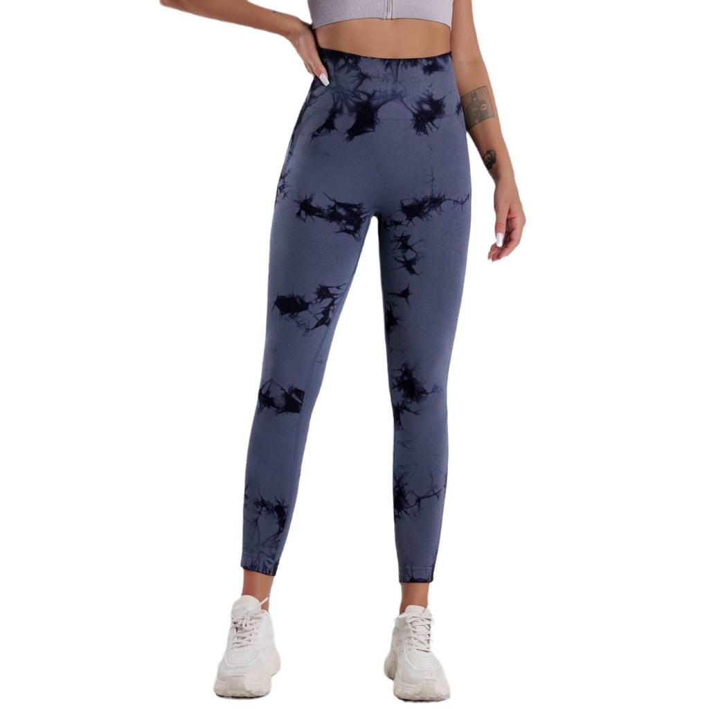European & American Seamless Tie-dye Yoga Pants: Hip-lifting, Waist-slimming, High-Elastic Fitness Leggings
