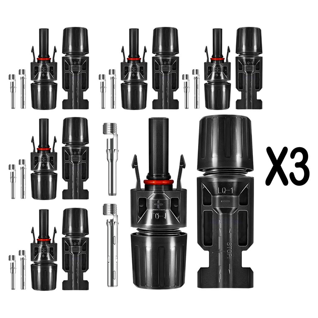 100/60/50/30/18 Pairs Solar Connectors PV Plugs 1000V 30A Solar Panel Connector Kit Available for PV/MC Cables