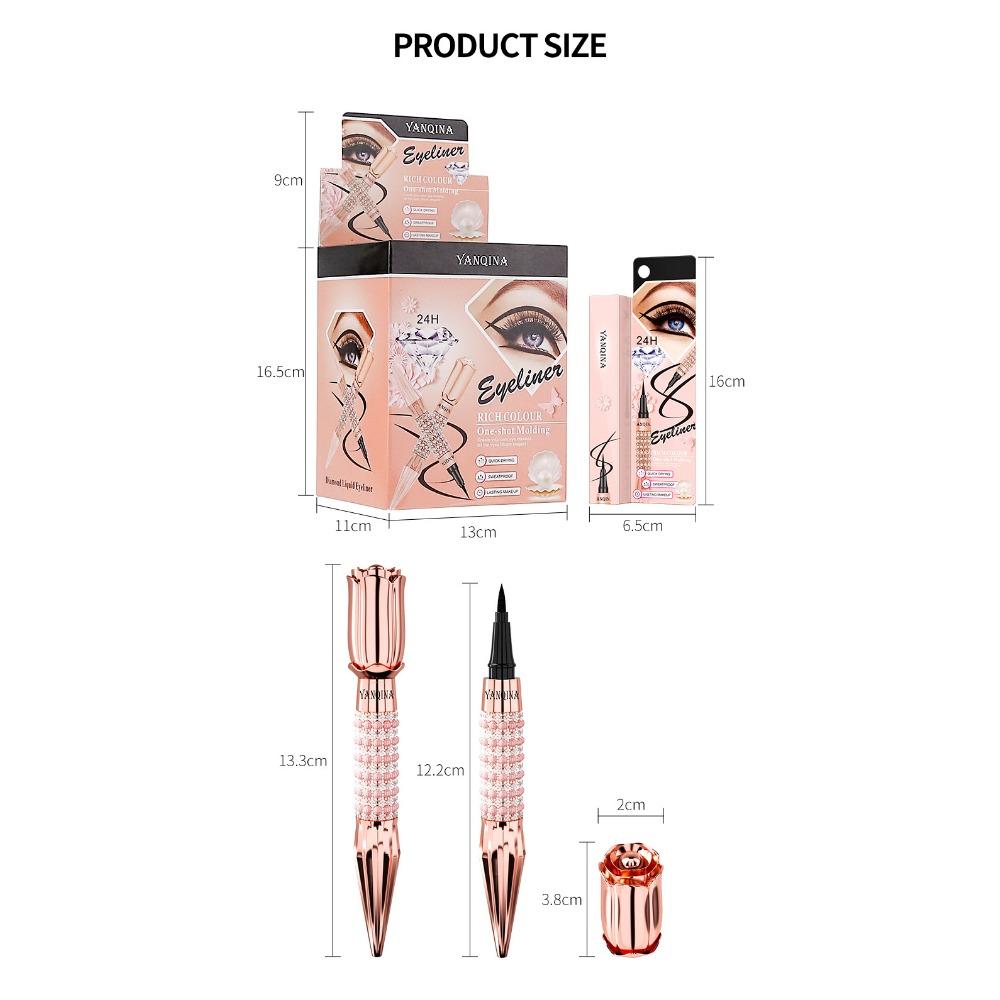 YANQINA Sum Eyeliner, Waterproof Sweat, Anti -sweat, Non -fainted Black Showy Eyeliner Pen
