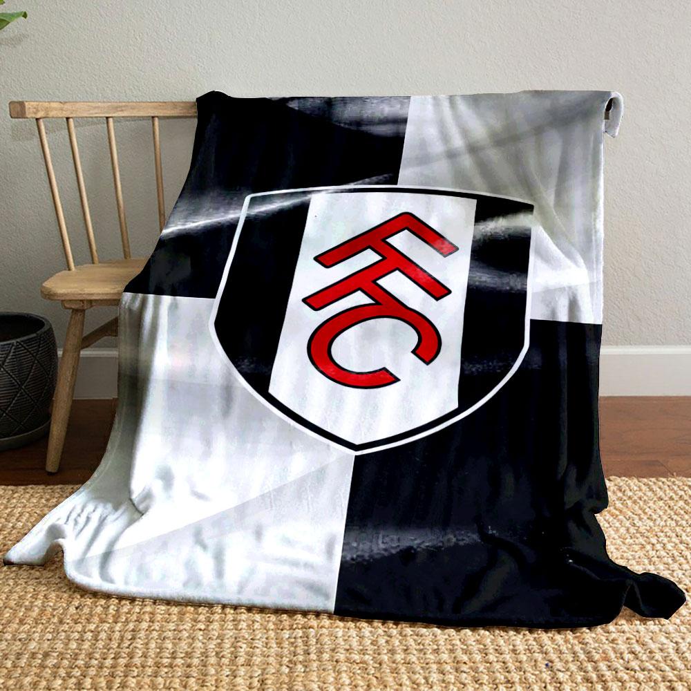 Fulham FC Logo Motif Blanket Print Blanket Soft and Cozy Perfect for the Living Room Bed Sofa or a Nap,gift