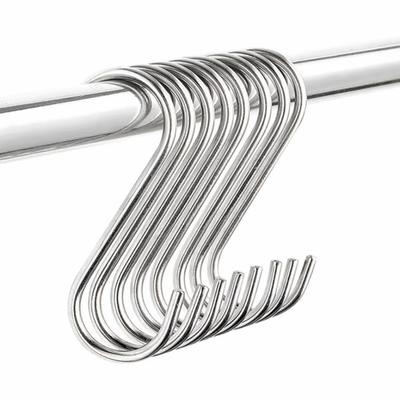 20PCS Multi-Use S Shaped Hooks Smooth Surface Sturdy Hanging Hooks Space Saving Heavy Duty Metal Hooks Sturdy Storage