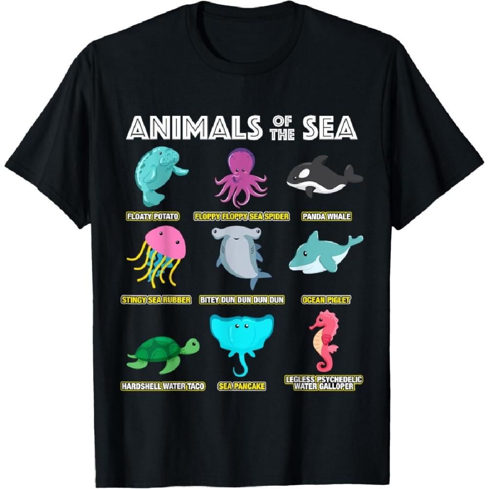 

Animals Of The World Sea Creatures Funny Ocean Humor Meme T-Shirt XXXXXL чёрный