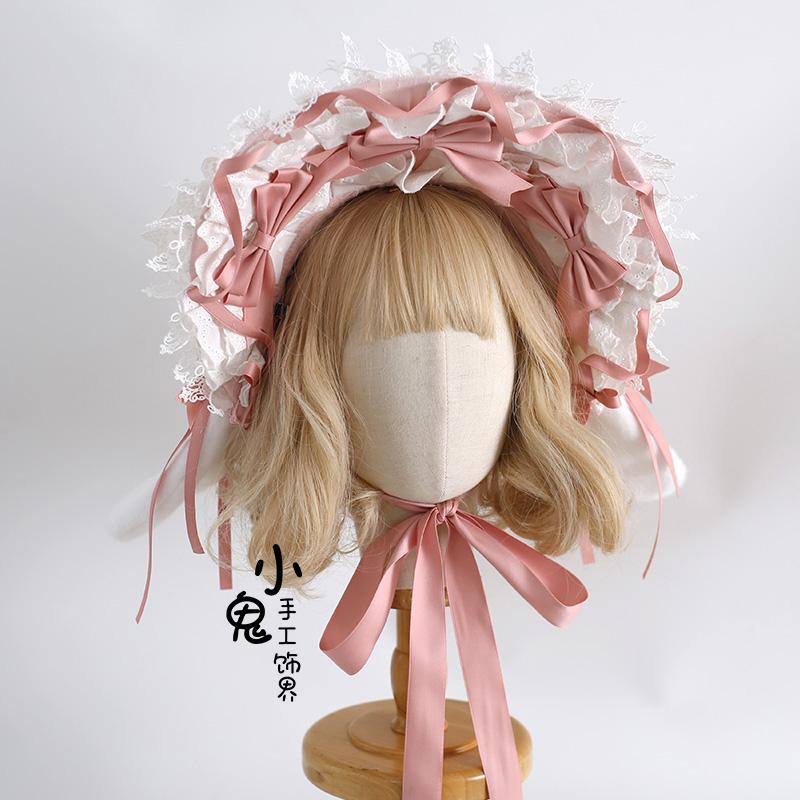 Original Rabbit Ears Cute Lolita Ponet Rabbit Ears Doll Headband Lace Bow Bunny Bnt Multi-color Hair Accessories for Women