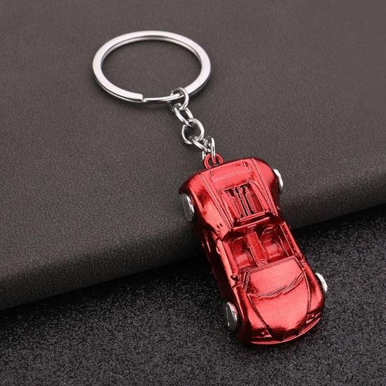 Keychain with Car Model Pendant Design Durable Alloy Car Shape Keyring Easy Carry Bag Charms for Car Fans