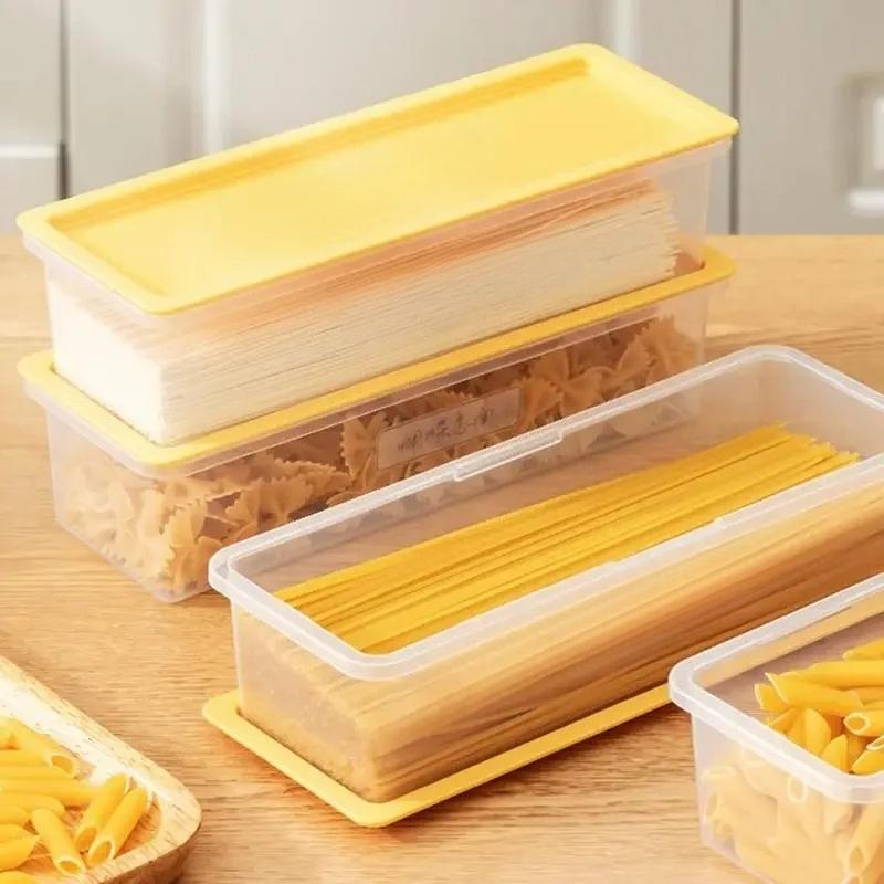 Luftdichter Kunststoff-Lebensmittelbehälter Großes Fassungsvermögen Rechteckig Nudelbox Küchenglas