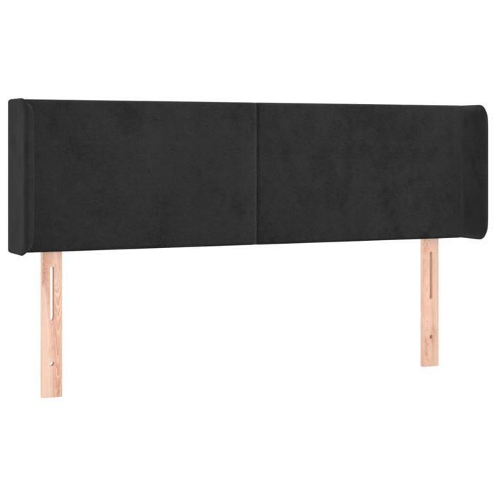 VidaXL LED Headboard Bedroom Furniture Double Bed Accessory Head of Bed Frame Interior Black 3123006