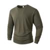 Men's Round Neck T-shirt, Cotton Base Shirt, Long Sleeved Top