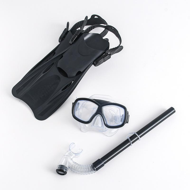 Diving Goggles, Snorkeling Sanbao Set, Swimming Mask, Snorkel, Flippers.