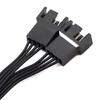 Computer Case Fan Splitter Cable 2Way 4Pin Pwms Fan Splitter Thermals Adaptive Design For Optimized Airflows In Gaming Rigs