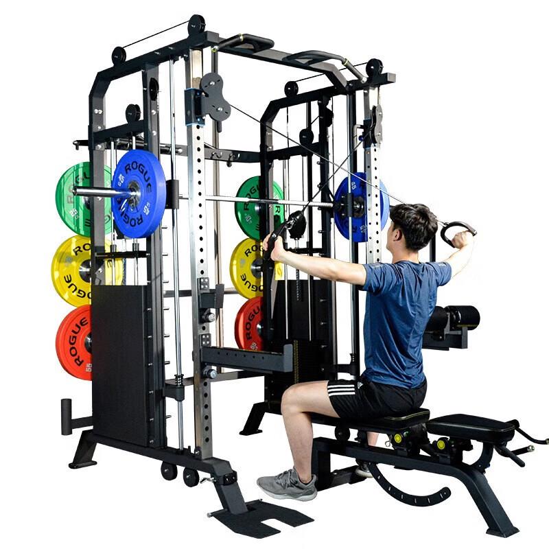 TEZEWA Smith Machine Power Rack All-in-One