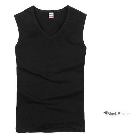 Herrenweste aus gekämmter Baumwolle (40 Count): Unterwäsche aus reiner Baumwolle, Sportunterwäsche aus reiner Baumwolle, Tanktop mit weiten Schultern, Basisschicht für Frühling/Sommer.