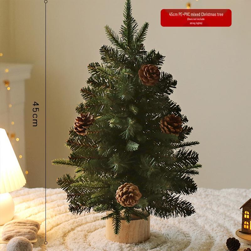 New Mini Christmas Tree with Lights, DIY Ornaments, and Desktop Decorations Set