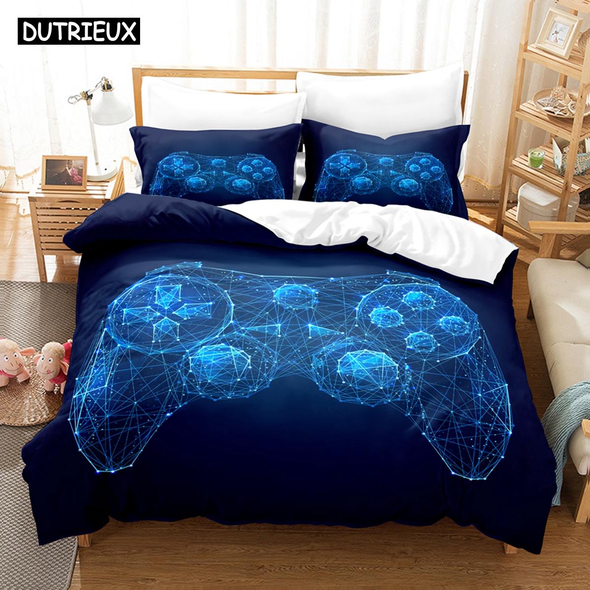 

3D Ігровий контролер Постільна білизна Комплекти Підковдра з наволочкою Двоспальний Повний Двоспальний Королівський Постільна білизна 140x200cm 3pcs