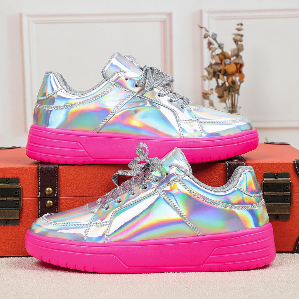 Thick-soled Sequined Board Shoes Heighten Casual Sports Shoes Breathable and Lightweight Outdoor Flat Shoes Couple Tide Shoes