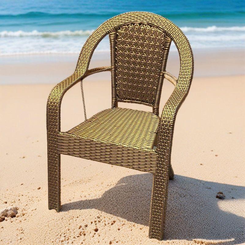 Кресло с высокой спинкой в ротанговом стиле для улицы/помещения, немецкого качества