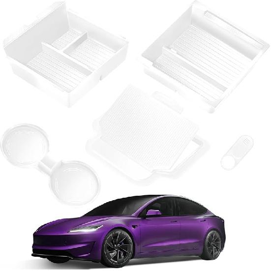 Center Console Organizer Tray For Tesla Model Y Juniper Accessories 2025 2026/For Tesla Model 3 Highland Accessories 2024 2025 2026 [Slide