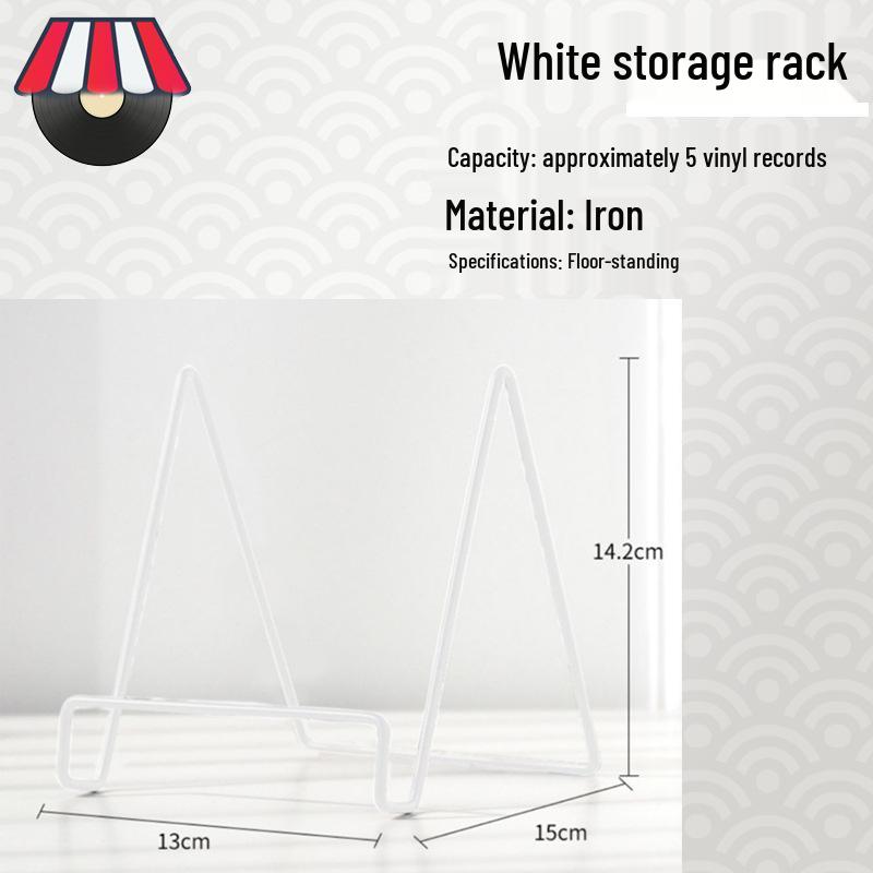Nordic Iron Art Vinyl LP and CD Storage Rack - Retro Desktop Magazine Display Holder