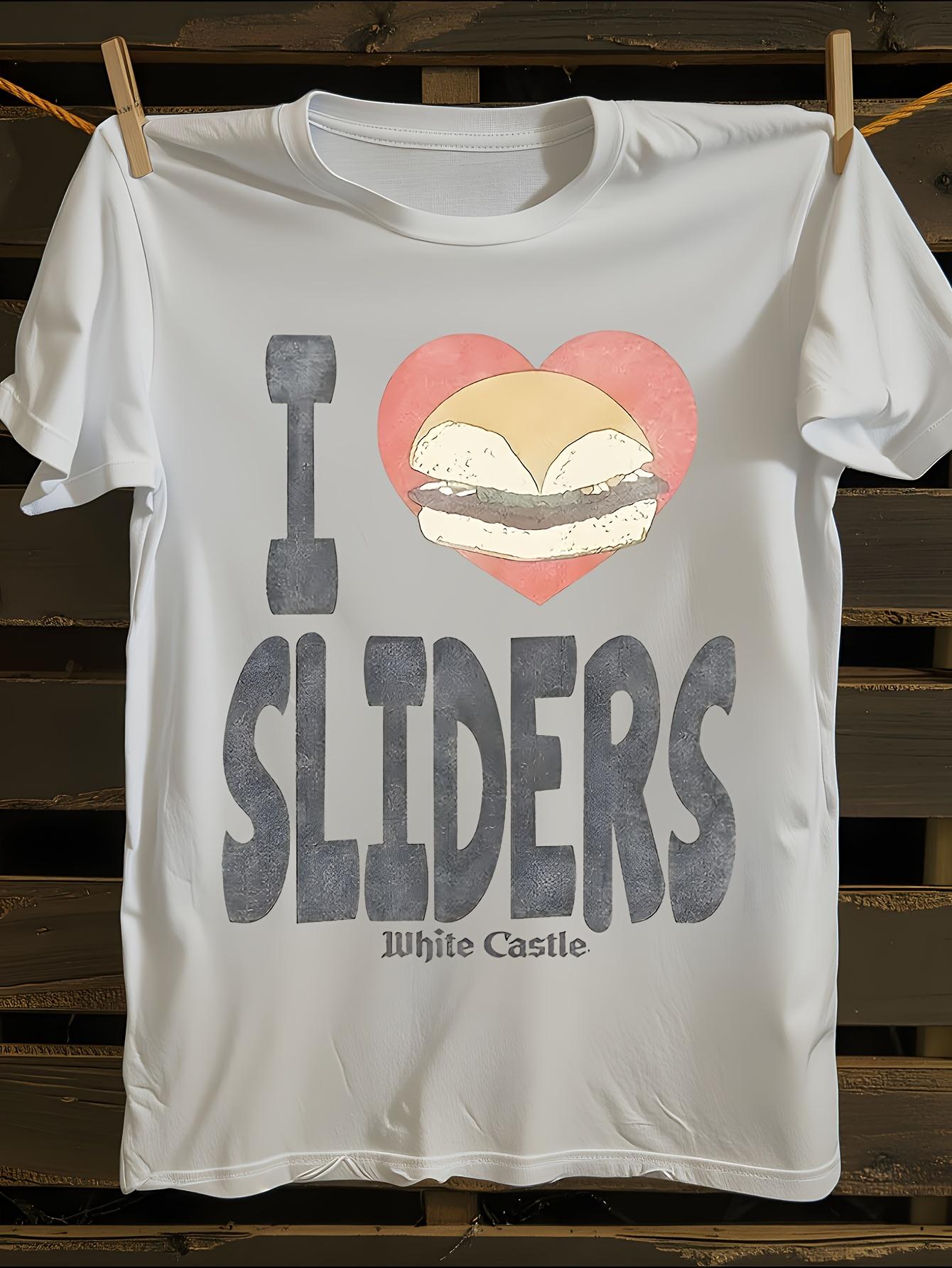 White Castle Licensed I Heart Sliders Graphic T-shirt L