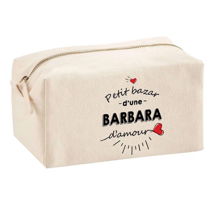 Trousse multifonction Bazar d'une Barbara d'amour Cadeau Anniversaire Idée Personnalisé | Trousse Scolaire Fournitures Bureau