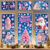 9PCS/Set Multicolor Merry Christmas Window Sticker Snowflake Santa Snowman Electrostatic Holiday Window Stickers DIY Accessories