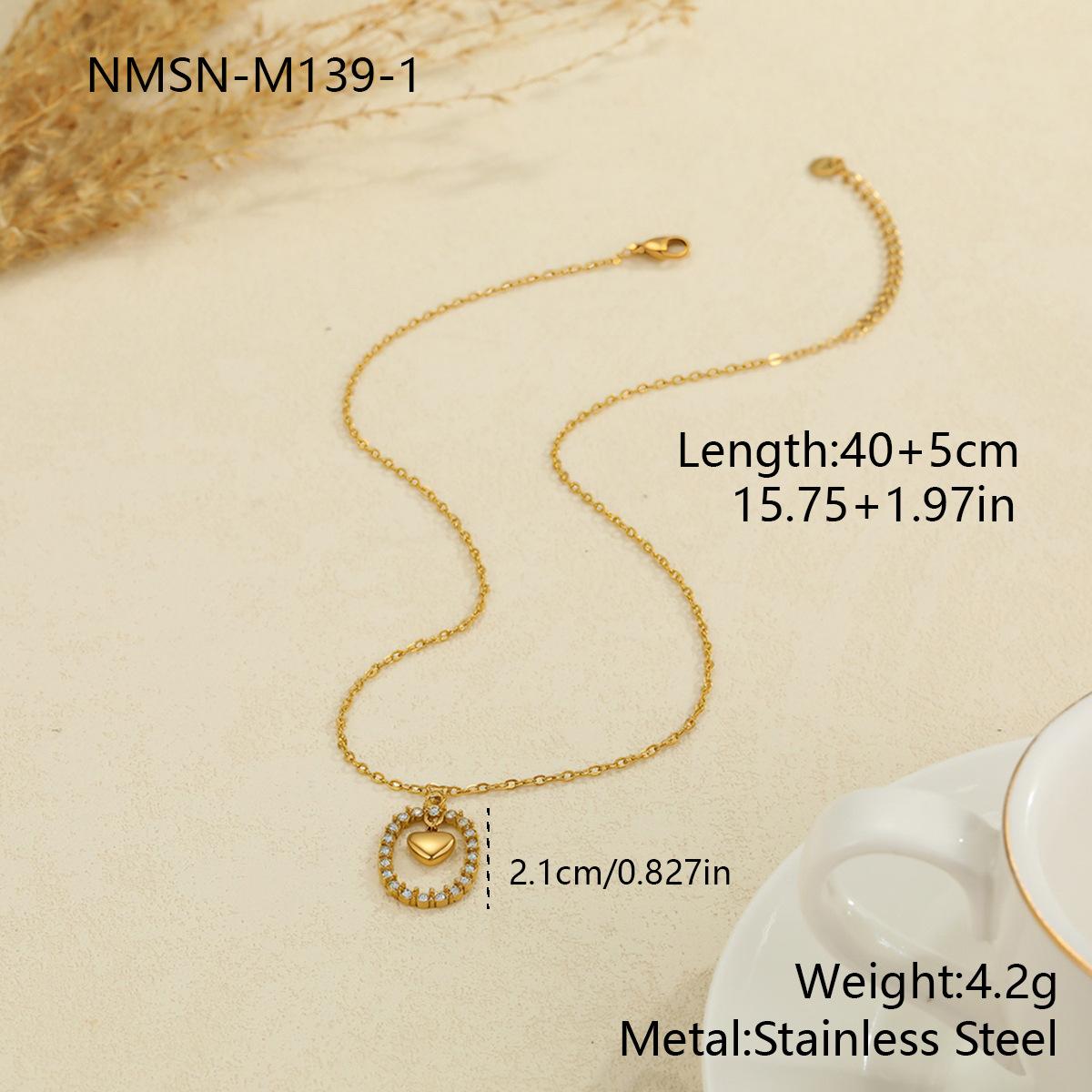 GEMCHIC Women s Stainless Steel Pendant Necklace Classic Chain Minimalist Vintage French Retro Design Fashion Trendy Versatile Choker