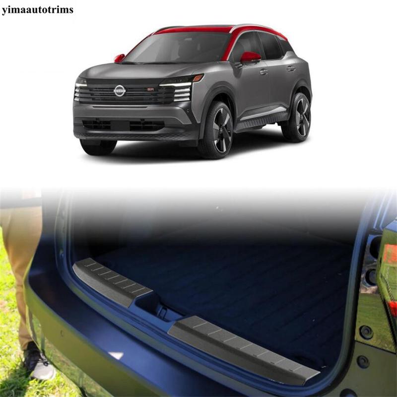 Rear Trunk Bumper Door Sill Guard Plate Anti-Scratch Protector Cover Trim Stainless Steel Accessories For Nissan Kicks 2025 2026