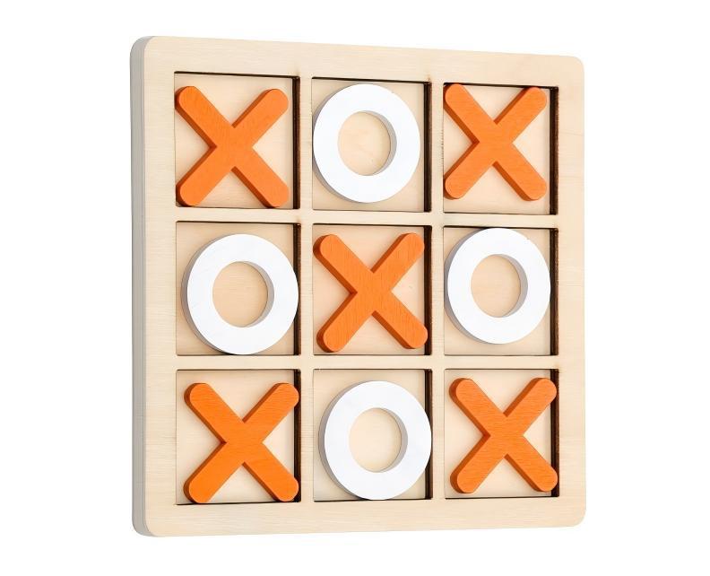 XO Wooden Chess and Tic-Tac-Toe Set: Double Player, Parent-Child Educational Toy for Kindergarten.