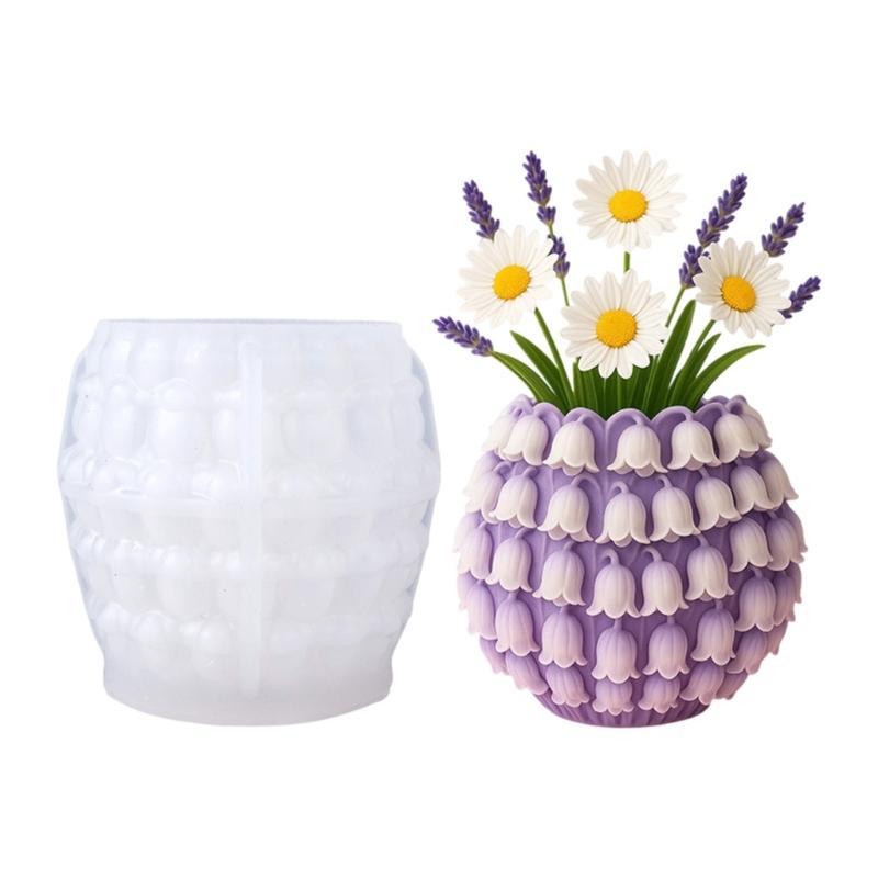 

Soft Silicone Flower Planter Mold With Easy Release For Handmade Resin Crafts Decorative Pots And Candle Containers 1
