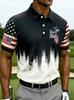 2026 Independent Station Summer Men's Casual Lapel POLO Shirt 3D Digital Printing Men's Outdoor POLO Shirt