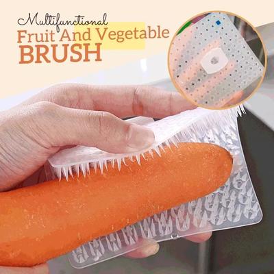 Spazzola Multifunzionale per Pulire Frutta e Verdura Flessibile Pieghevole Strumento a Rete Pulitore Carote Patate Gadget da Cucina Morbida