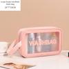 New Transparent Makeup Pack 6 Pcs Set PVC Wash Storage Bags Bath Swimming Beach Bag PU Matte Skincare Sorting Bag