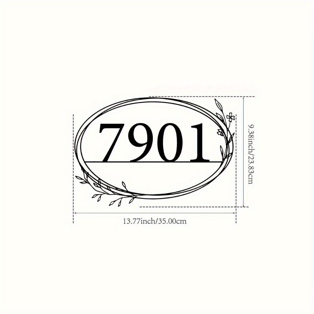 Metal Wall Art Sculpture Custom House Number Rustic Floral Sign Entryway Address Plaque Personalized Gift TYDZ002958