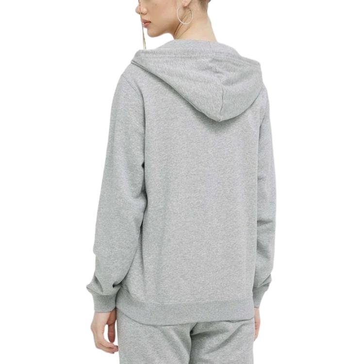 Converse Sweatshirts Unisex Gray Hooded Moderate Cardigan 10023871-A02