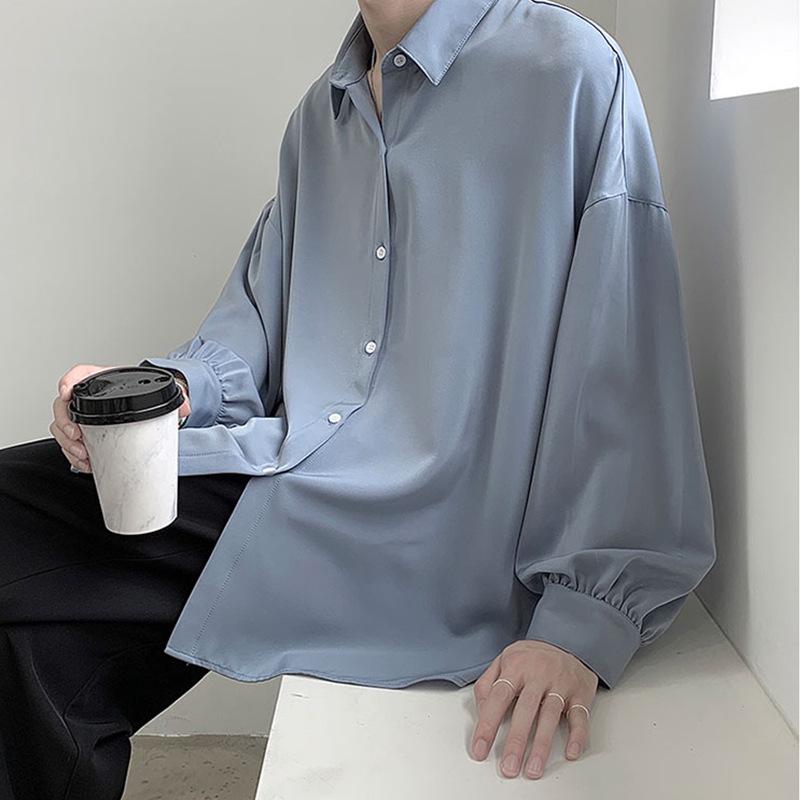Men's Hong Kong Style Loose-Fit Long-Sleeve Fairy Top - Trendy JK Design