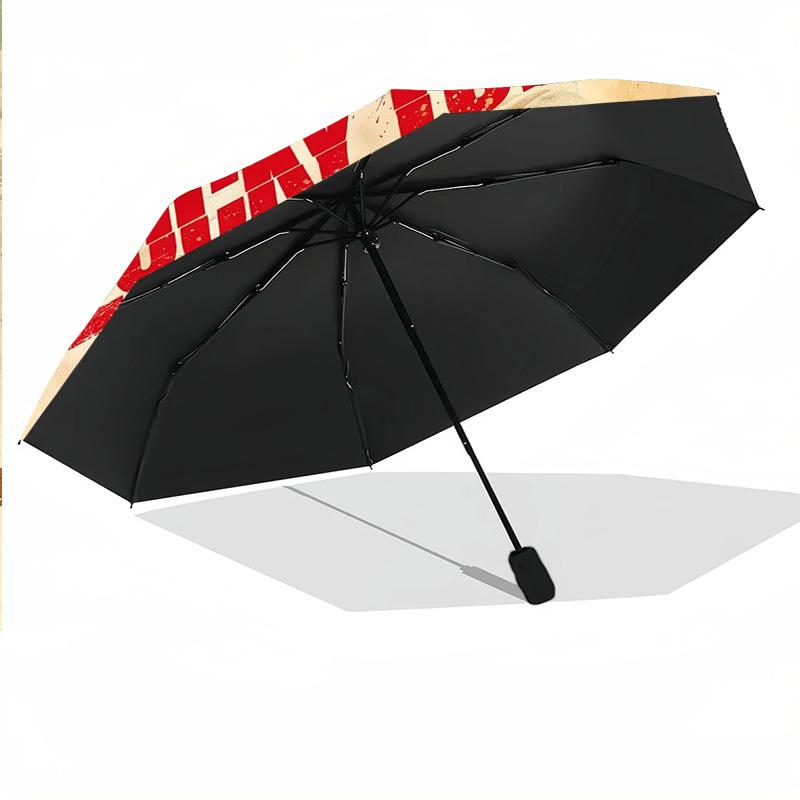 Custom Text Automatic 8 Bone Umbrella, Portable Sun Rain Protection UmbrellaLucky Luke