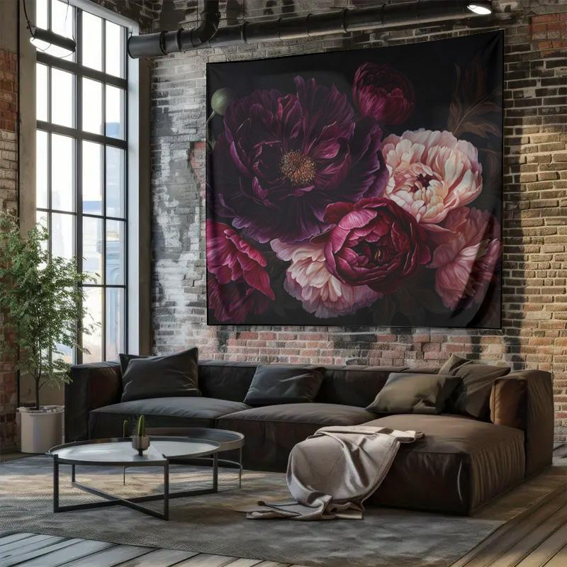 Floral Tapestry Wall HangingBotanical Flower Wall ArtLarge TapestryBoho Home DecorNature AestheticRoom DividerBedroom DecorLivin
