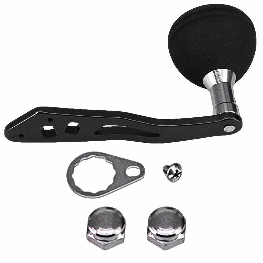 Aluminum Alloy Fishing Reel Handle EVA Oval Grip Spinning Reel Handle Single Rocker Arm Fishing Accessories for Men