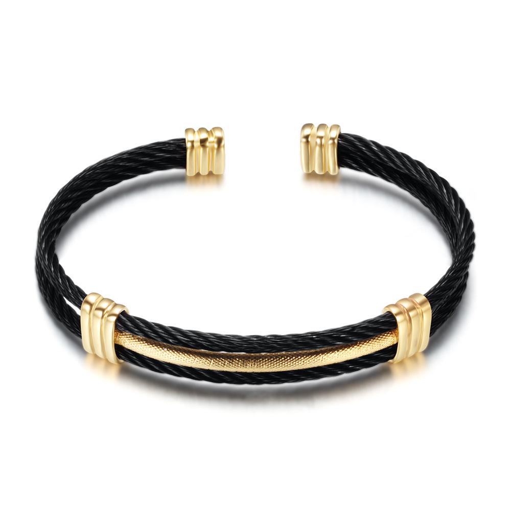European & American Stainless Steel Two-Tone Woven Bracelet - Versatile Women's Accessory (10MM)